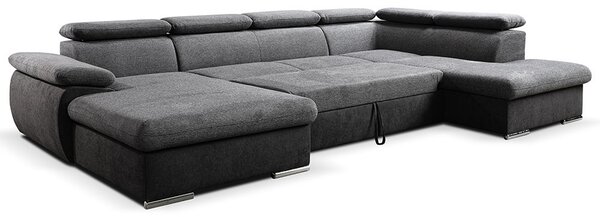 Sedací souprava COOL II | 191x343x220 cm | rozkládací + 2x úložný prostor | LEVÁ | lounge 21 tmavě šedá