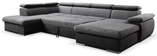 Sedací souprava COOL II | 220x343x191 cm | rozkládací + 2x úložný prostor | PRAVÁ | lounge 03 šedobéžová