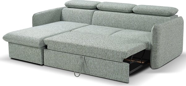 Malá sedací souprava SLIM | 179x235 cm | LEVÁ | rozkládací + úložný prostor | VÝBĚR TKANIN