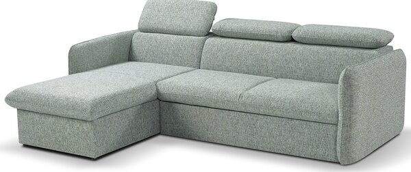 Malá sedací souprava SLIM | 179x235 cm | LEVÁ | rozkládací + úložný prostor | VÝBĚR TKANIN