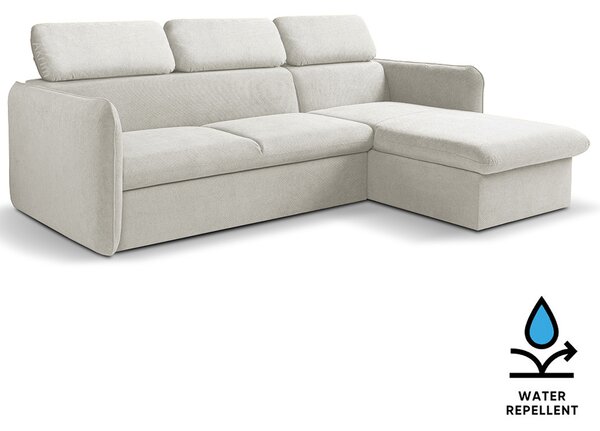Malá sedací souprava SLIM | 235x179 cm | PRAVÁ | 02 šedobílá | rozkládací + úložný prostor