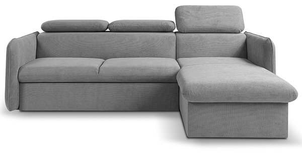 Malá sedací souprava SLIM | 235x179 cm | PRAVÁ | 79 temně modrá | rozkládací + úložný prostor