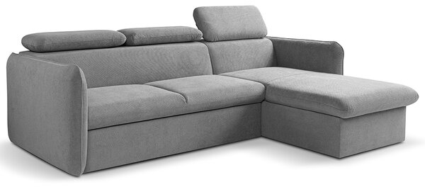 Malá sedací souprava SLIM | 235x179 cm | PRAVÁ | 79 temně modrá | rozkládací + úložný prostor
