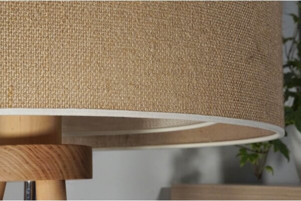 Duolla - Stolní lampa YUTE BOHO 1xE27/15W/230V pr. 25 cm hnědá/krémová