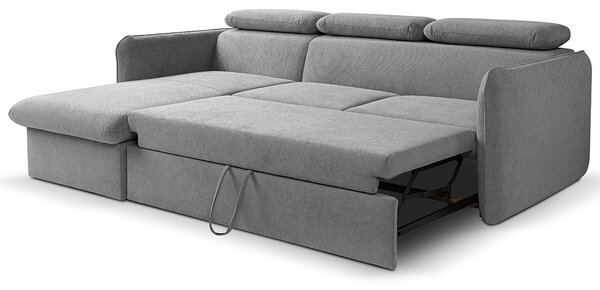 Malá sedací souprava SLIM | 179x235 cm | LEVÁ | 37 zelenomodrá | rozkládací + úložný prostor