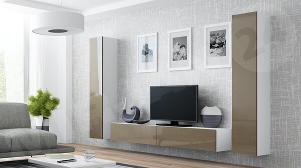 Obývací stěna Zigo IV, Barva: černý / černý lesk 5902928697452