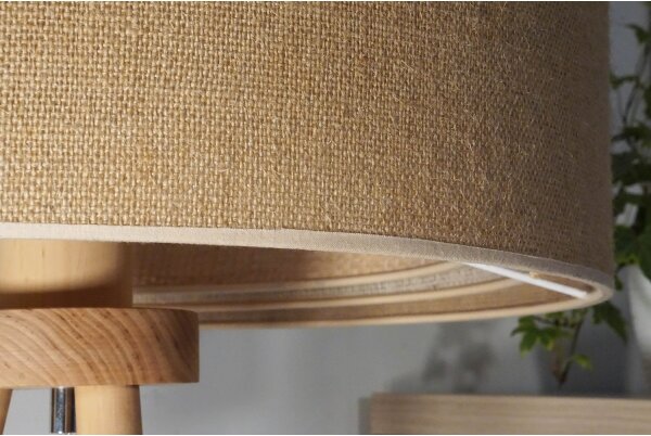 Duolla - Stolní lampa YUTE TRIO 1xE27/15W/230V pr. 25 cm hnědá/šedá/béžová