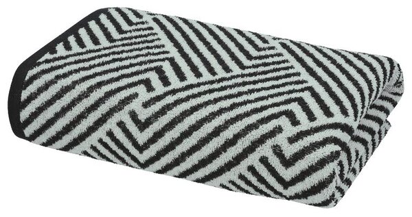 Livarno® Froté osuška, 70 x 140 cm, 500 g/m² (vzorovaná/černá) (100409216002)