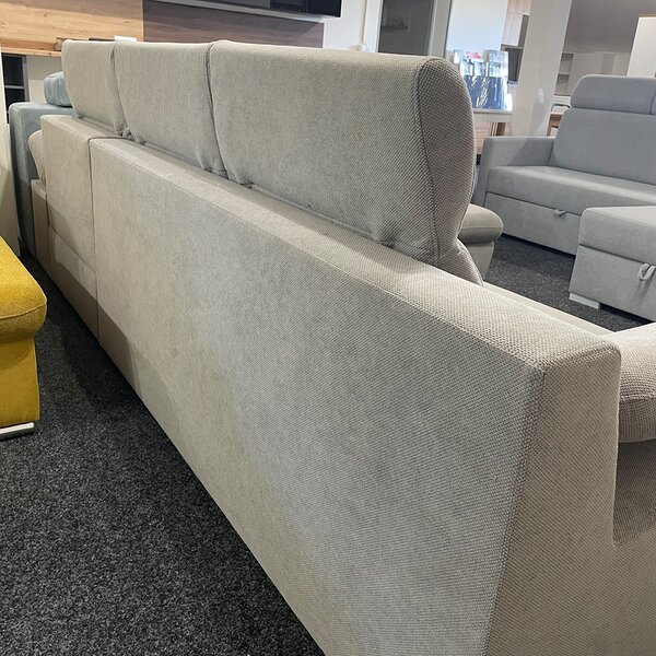 Sedací souprava GRECO MINI | 278x185 cm | PRAVÁ | 93 šedá WATER REPELLENT | rozkládací + úložný prostor