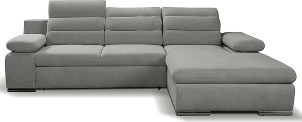 Sedací souprava GRECO MINI | 278x185 cm | PRAVÁ | 93 šedá WATER REPELLENT | rozkládací + úložný prostor
