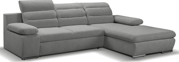 Sedací souprava GRECO MINI | 278x185 cm | PRAVÁ | 93 šedá WATER REPELLENT | rozkládací + úložný prostor