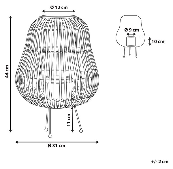 Lucerna BERKNER Vrba 44 cm Přírodní