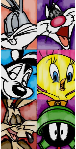 Osuška Looney Tunes Trhlíci, 70 x 140 cm