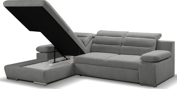 Sedací souprava GRECO MINI | 185x278 cm | LEVÁ | 35 zelená WATER REPELLENT | rozkládací + úložný prostor