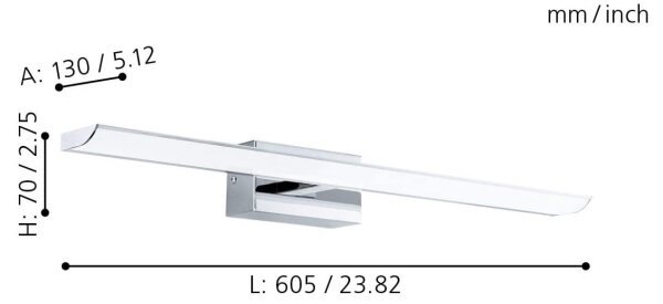 Eglo 98451 - LED RGB Stmívatelné koupelnové osvětlení LED/15,6W/230V IP44 + DO