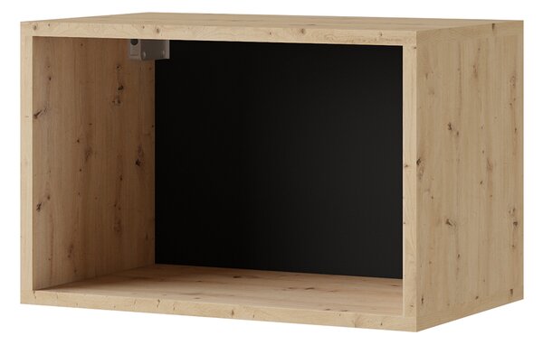 Obývací stěna CALABRINI c | 350 cm | 7 dílů CH1 | černá lesk/dub artisan