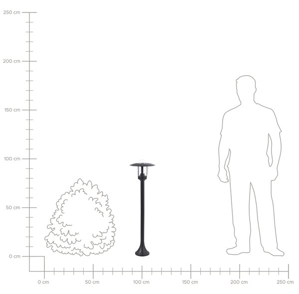 Venkovní sloupková lampa TIZU Černá