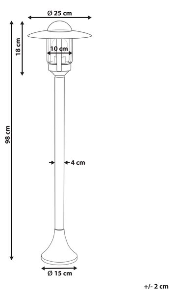 Venkovní sloupková lampa TIZU Černá