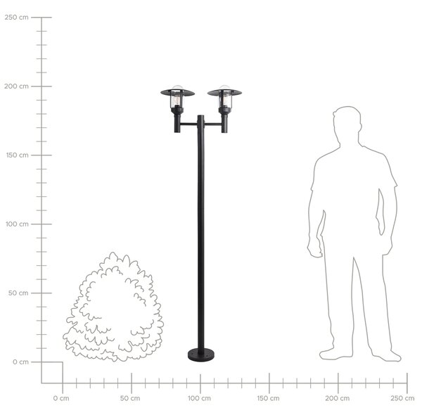Venkovní sloupová lampa TIZU Černá
