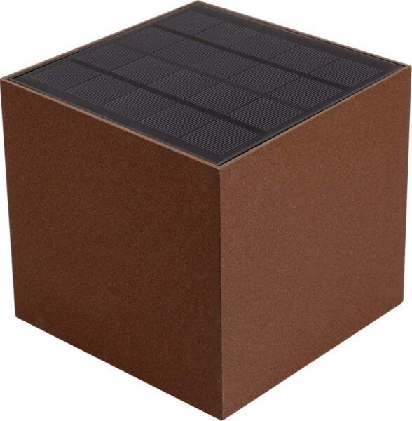 LED Solární nástěnné svítidlo se senzorem LED/9W/3,7V IP65 4000K 2600 mAh hnědá