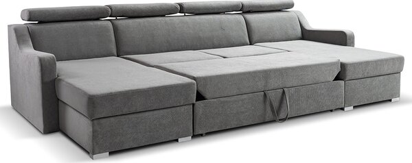 Sedací souprava MIKELI U | 158x301x158 cm | rozkládací + 2x úložný prostor | VÝBĚR TKANINY