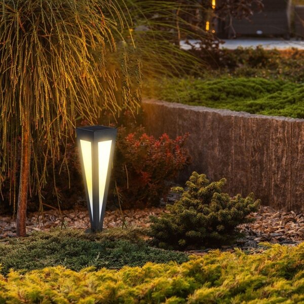 LED Solární lampa LED/2W/3,7V IP65 3000K černá