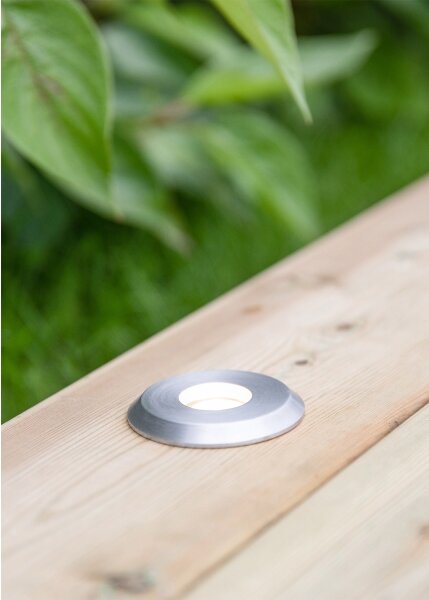 Markslöjd 107716 - LED Venk. zápust. svít. GARDEN24 0,8W/24V IP44 černá/m. chrom