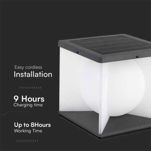 LED Solární nástěnné svítidlo LED/3W/3,7V IP65 3000K