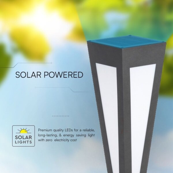 LED Solární lampa LED/2W/3,7V IP65 3000K černá