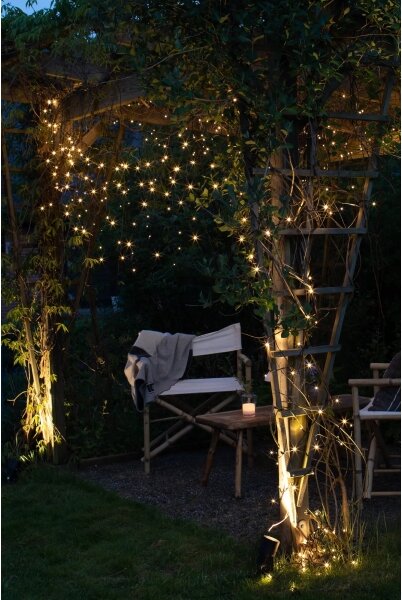 Markslöjd 108179-LED Venkovní vánoční závěs GARDEN24 160xLED/24V 3,1m teplá bílá