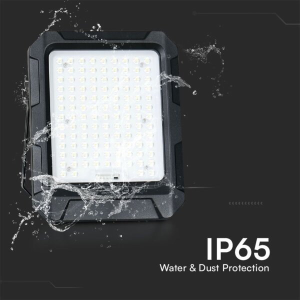 LED Solární reflektor LED/15W/3,7V IP65 4000K černá + DO