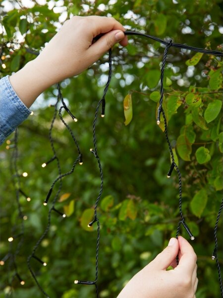 Markslöjd 108179-LED Venkovní vánoční závěs GARDEN24 160xLED/24V 3,1m teplá bílá