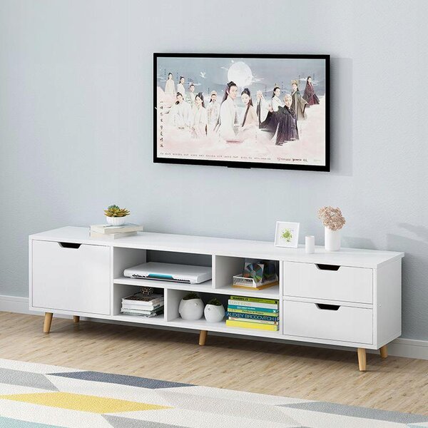 Skříňka pod televizi, bílá komoda 140 cm