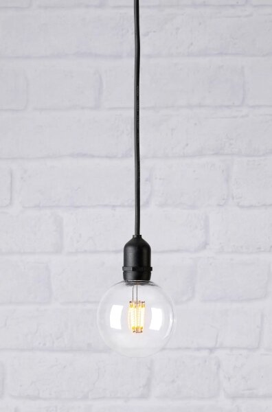 Markslöjd 107989- LED Venk. závěsné svít. GARDEN24 LED/2,86W/24V IP44 černá/čirá