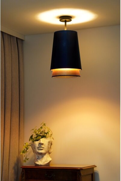 Duolla - Přisazený lustr BELL SHINY 1xE27/15W/230V pr. 25 cm modrá/měděná