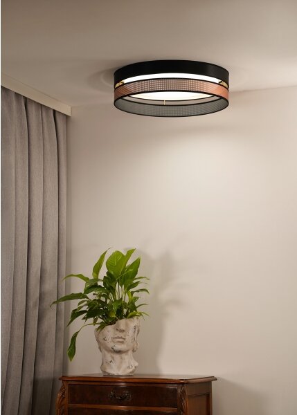 Duolla-LED Stropní svítidlo ROLLER DUO SHINY LED/24W/230V pr. 45 cm černá/měděná