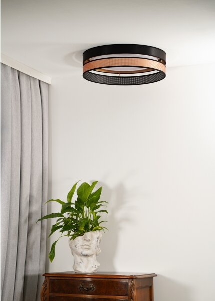 Duolla-LED Stropní svítidlo ROLLER DUO SHINY LED/24W/230V pr. 45 cm černá/měděná
