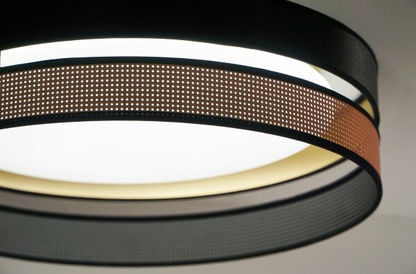 Duolla-LED Stropní svítidlo ROLLER DUO SHINY LED/24W/230V pr. 45 cm černá/měděná