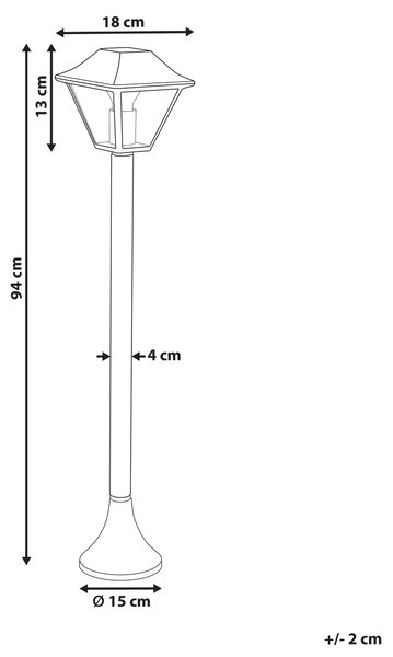 Venkovní sloupková lampa GOSABA Černá
