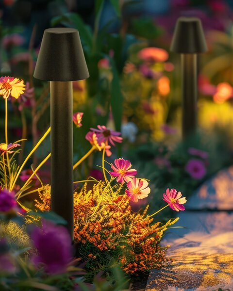 Venkovní LED sloupková lampa HOLMES Černá