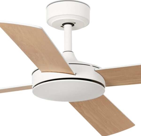 FARO 33350DC-Stropní ventilátor MALLORCA L bílá/hnědá pr.132 cm+dálkové ovládání