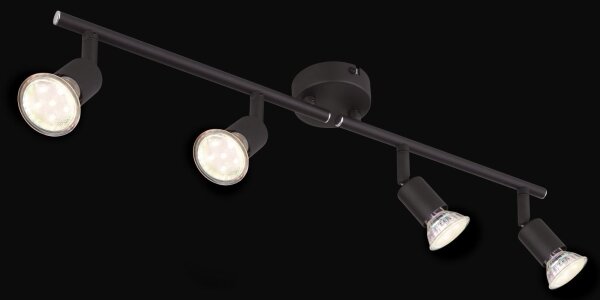 GLOBO 57382-4L - LED Bodové svítidlo OLIWA 4xGU10/3W/230V černá