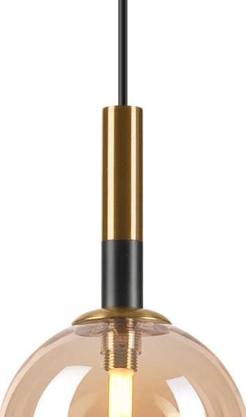 Lustr na lanku ROLLO 1xG9/5W/230V zlatá/kouřová béžová