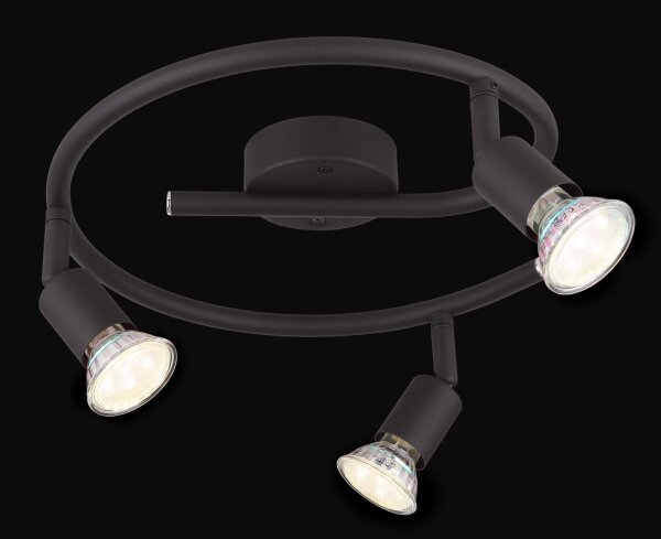 GLOBO 57382-3L - LED Bodové svítidlo OLIWA 3xGU10/3W/230V černá