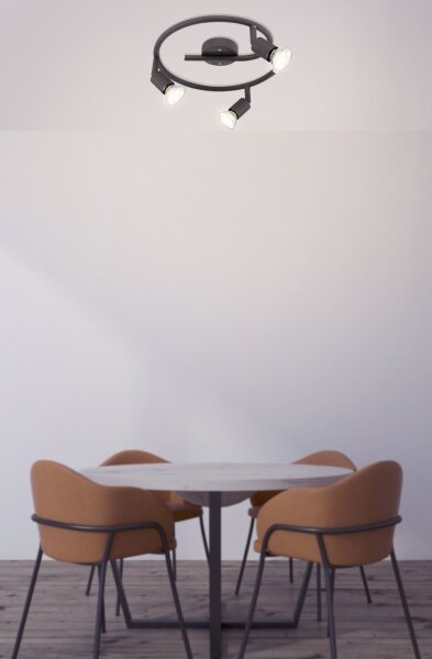 GLOBO 57382-3L - LED Bodové svítidlo OLIWA 3xGU10/3W/230V černá