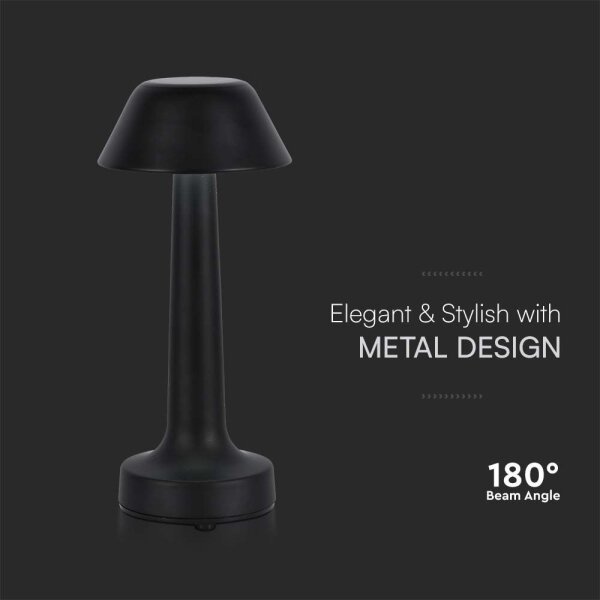 LED Stmívatelná nabíjecí stolní lampa LED/1W/5V 3000-6000K černá
