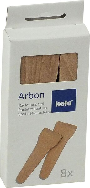 Kela Arbon, Raclette špachtle, Buk, Buk, 40 mm, 120 mm, 8 kusů