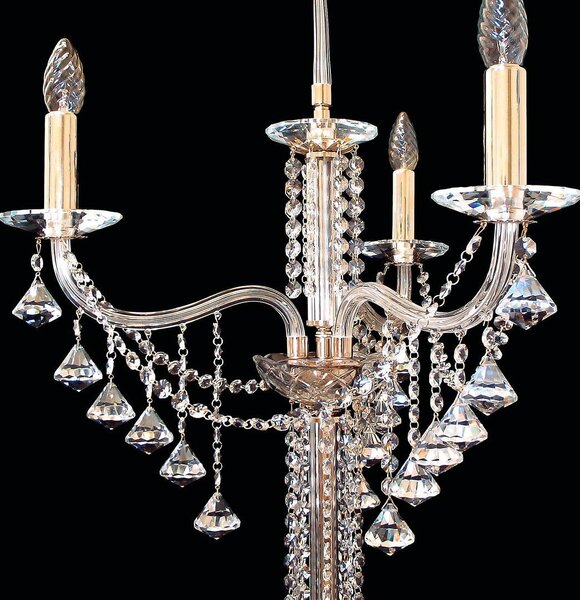Křišťálová stolní lampa ES215307, Varianta Zlatá