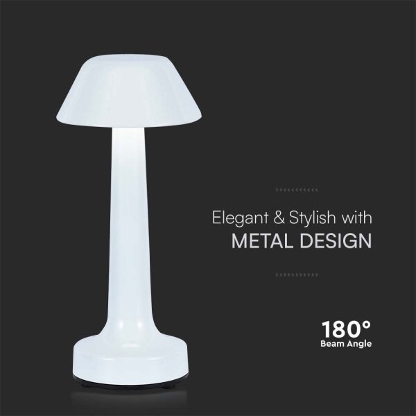 LED Stmívatelná nabíjecí stolní lampa LED/1W/5V 3000-6000K bílá