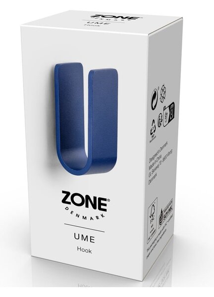 Modrý nástěnný kovový háček Ume – Zone